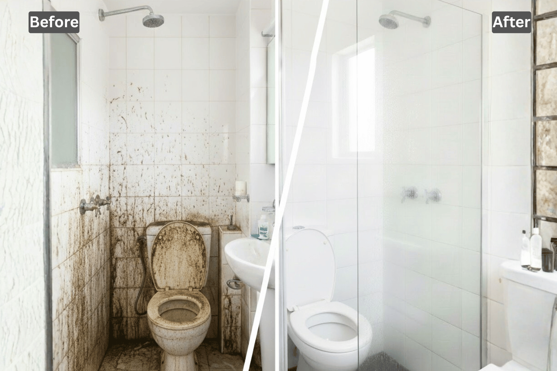 Bathroom cleaning comparison